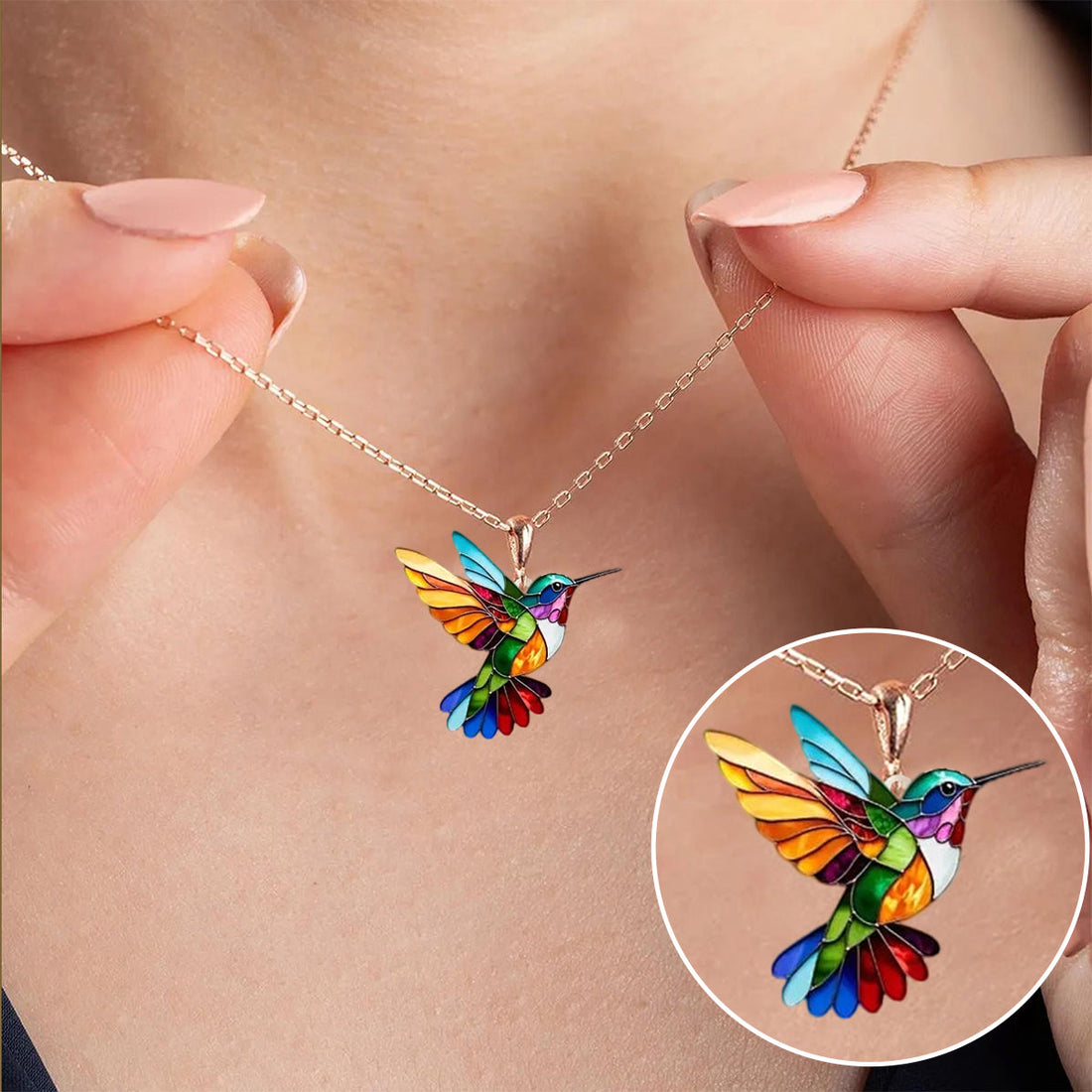 Lola | Hummingbird Necklace & Earrings